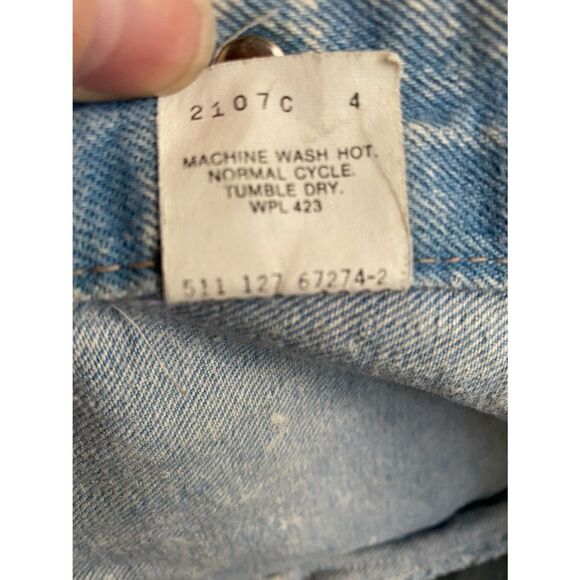 Vintage Distressed Levi’s Acid Wash Denim Jacket L - Picture 7 of 11